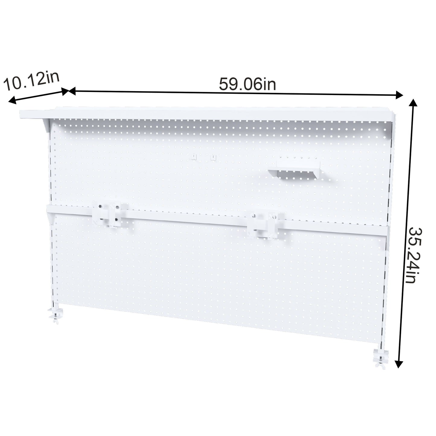 Clamp On Desk Pegboard With Single Monitor Stand Daily Nest