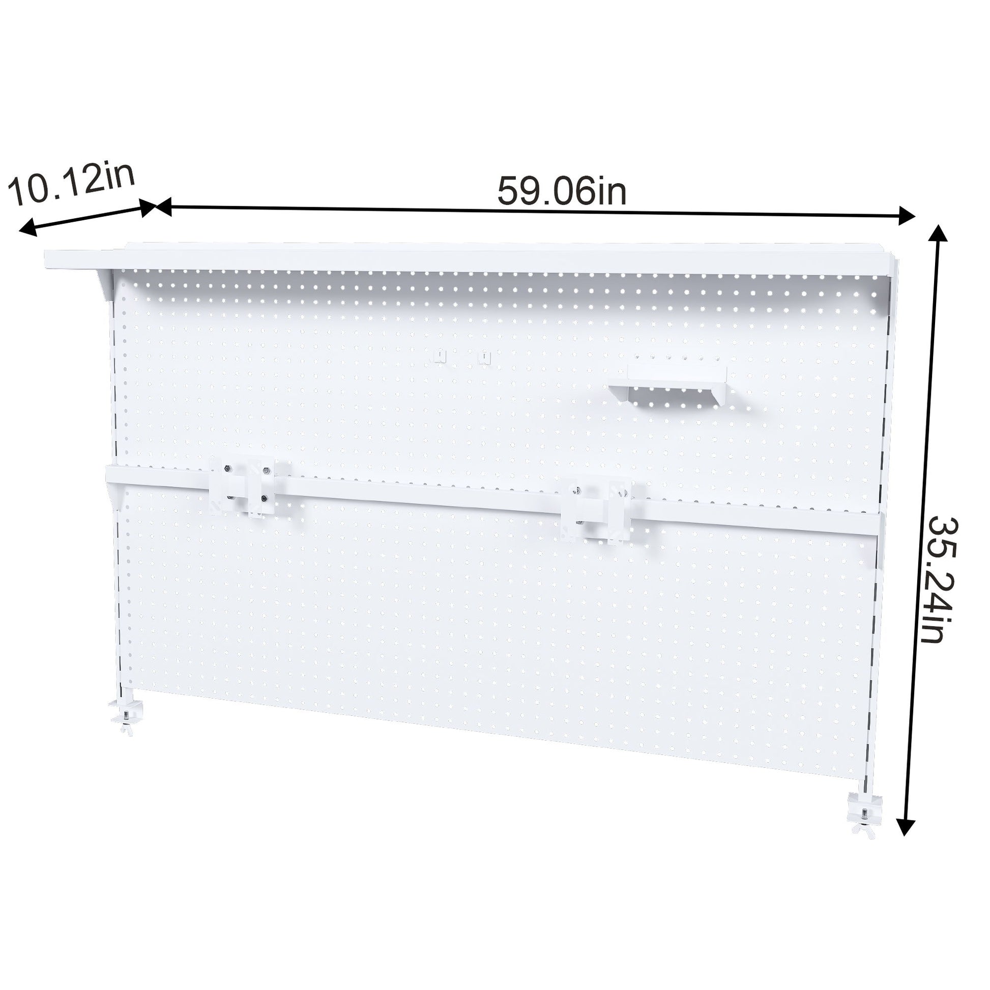 Clamp On Desk Pegboard With Single Monitor Stand Daily Nest