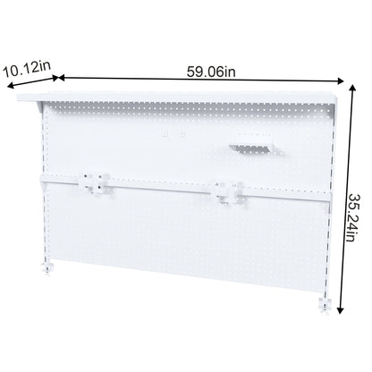 Clamp On Desk Pegboard With Single Monitor Stand Daily Nest