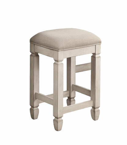Console Table With 4 Stools - Antique White Bernards Furniture