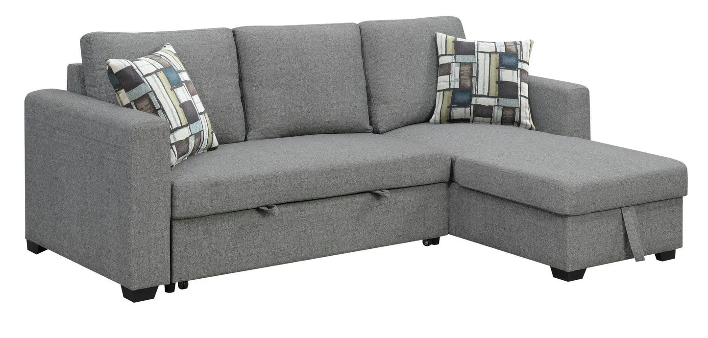 Pensole - Reversible Pop - Up Sleeper Sectional Emerald Home