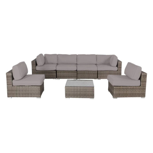 Seating Set With Cushions Handcrafted Wicker Design LSI Patio Furniture