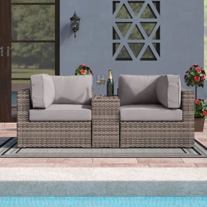 Handcrafted Outdoor Loveseat With Wicker Seating LSI Patio Furniture