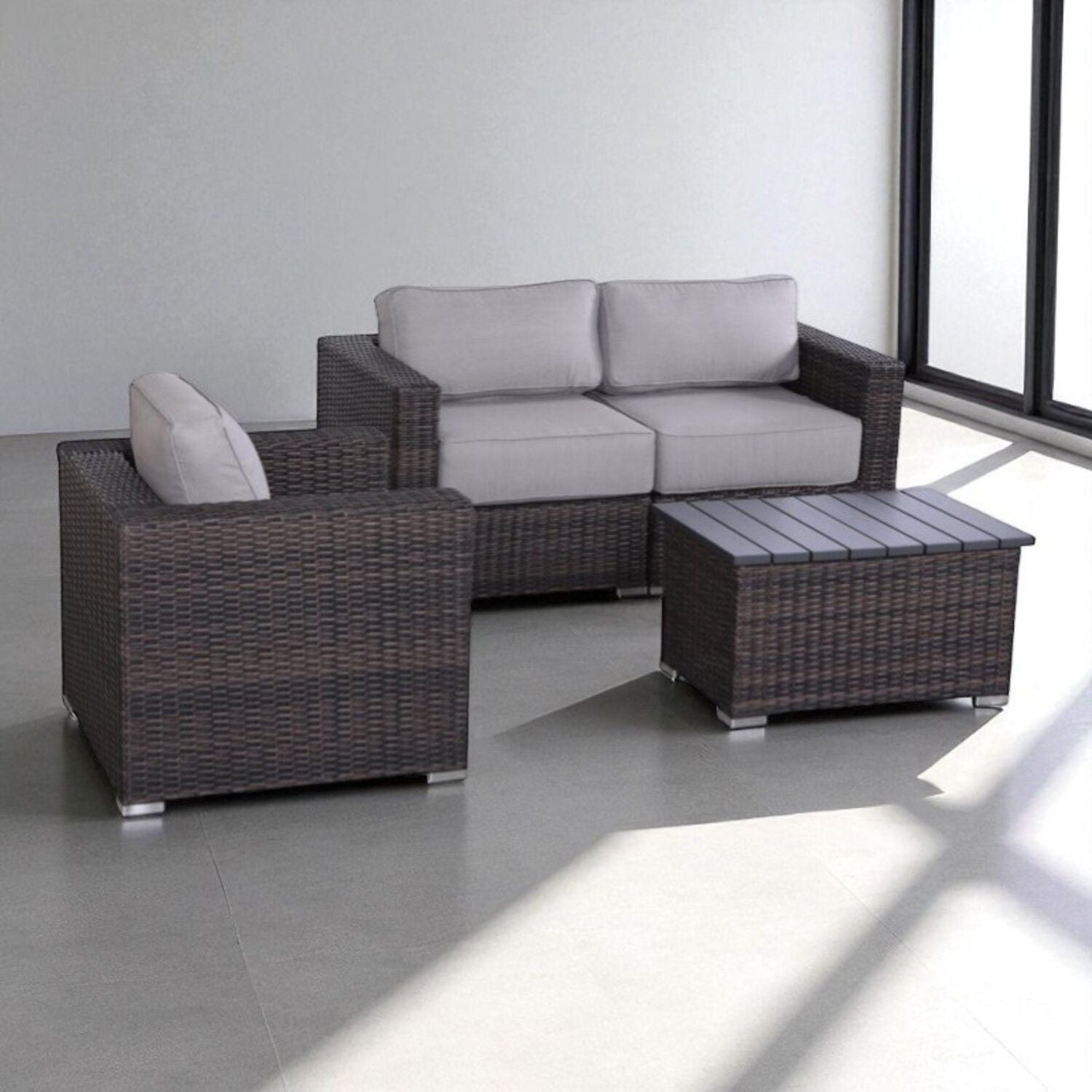 Stylish Sofa Seating Group With Cushions Perfect For Outdoor Gatherings LSI Patio Furniture