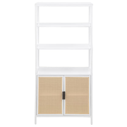 Amherst - 3-Shelf Radio Weave Cane Metal Accent Cabinet Coaster Fine Furniture
