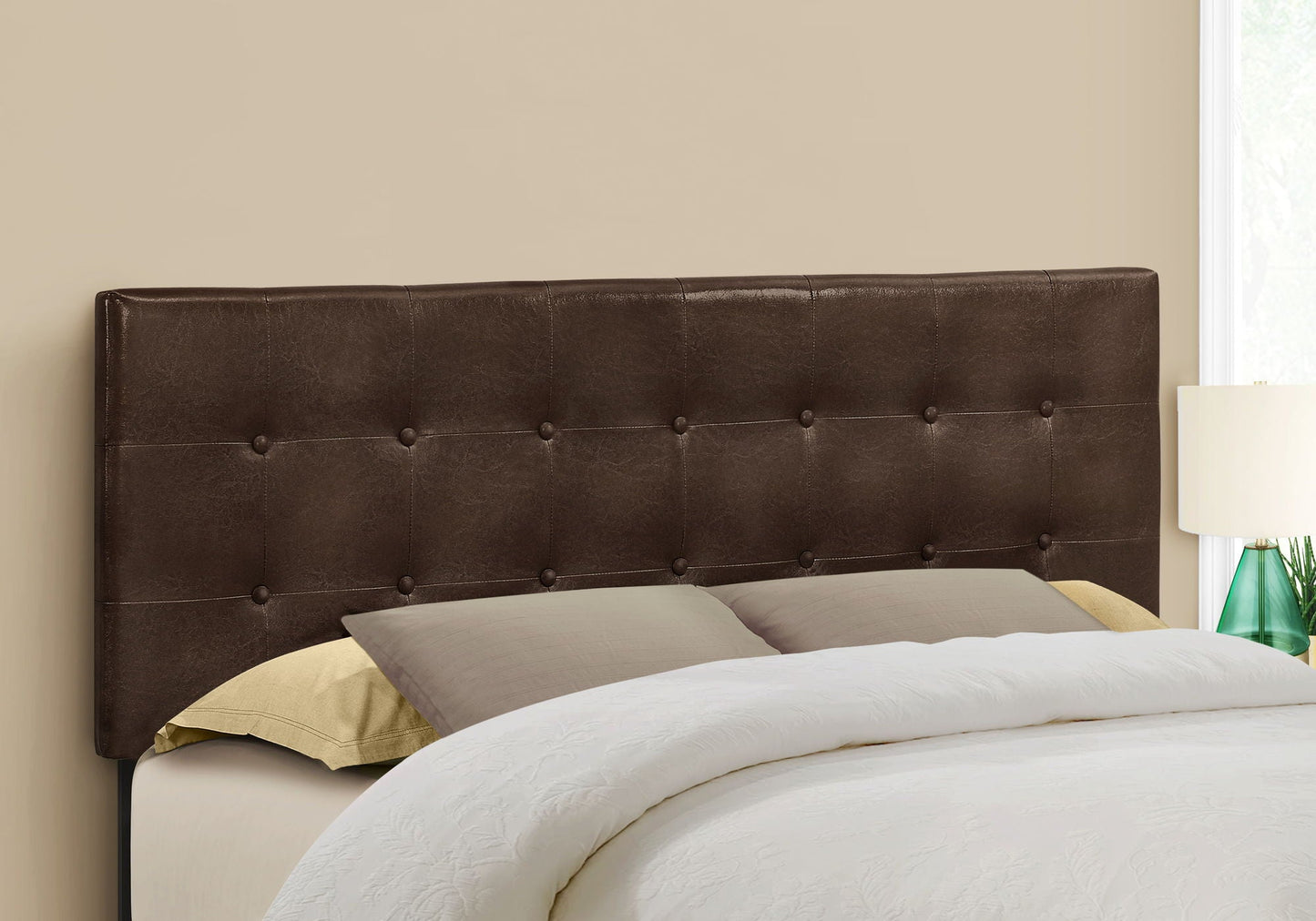 Queen Size, Bed Headboard Only, Upholstered, Transitional - Brown 8th Street