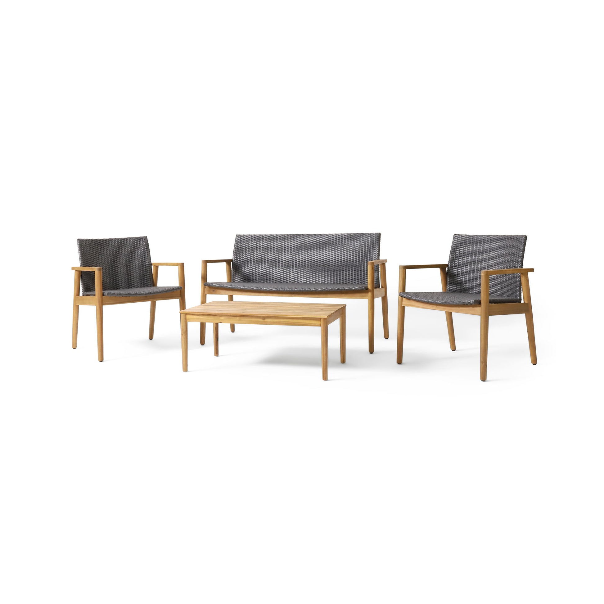 Bryan - Chat Set Outdoor Furniture Frame - Teak Noble House