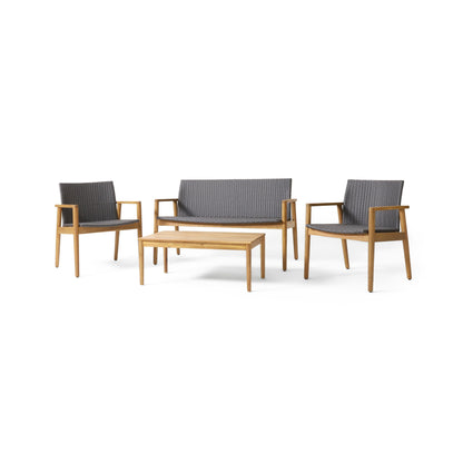 Bryan - Chat Set Outdoor Furniture Frame - Teak Noble House