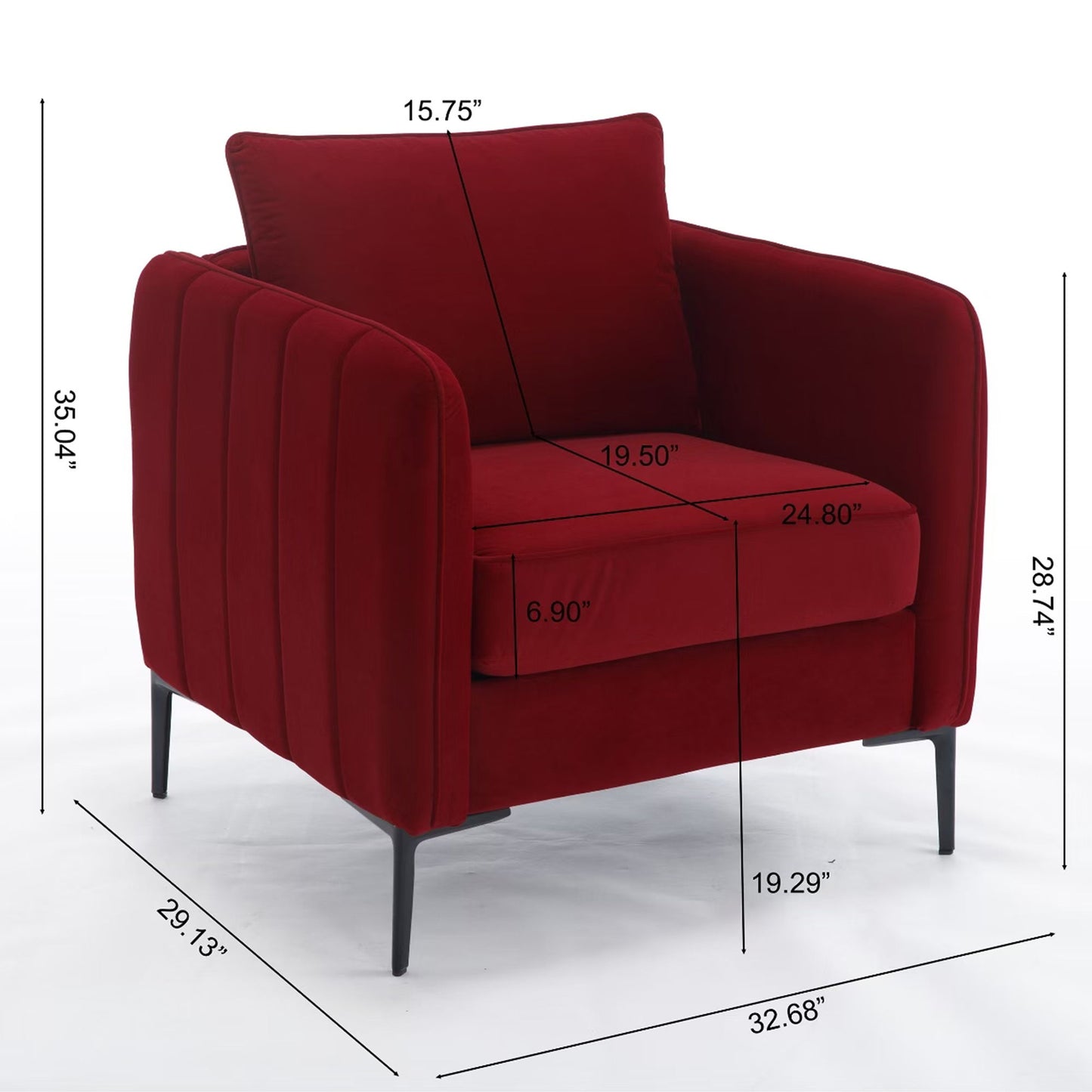 Accent Chair With Pillow For Living Room Home Essentials
