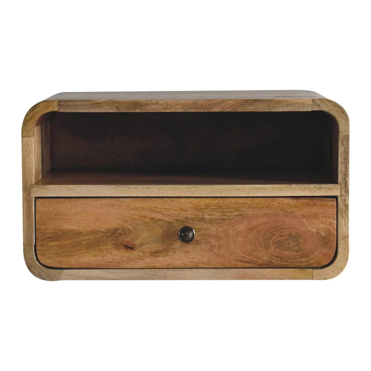 Curved Upper Slot Floating Nightstand Artisan Furniture