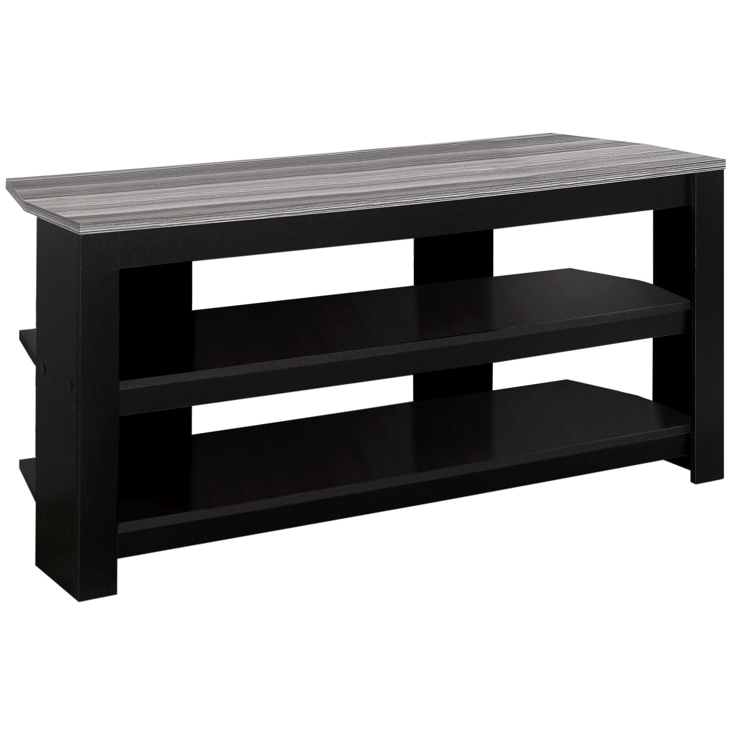 TV Stand, Console, Media Entertainment Center, 3 Storage Shelves 8th Street