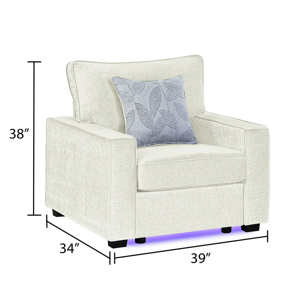 Rita - Accent Chair With LED Underlighting Matrix Furniture Group