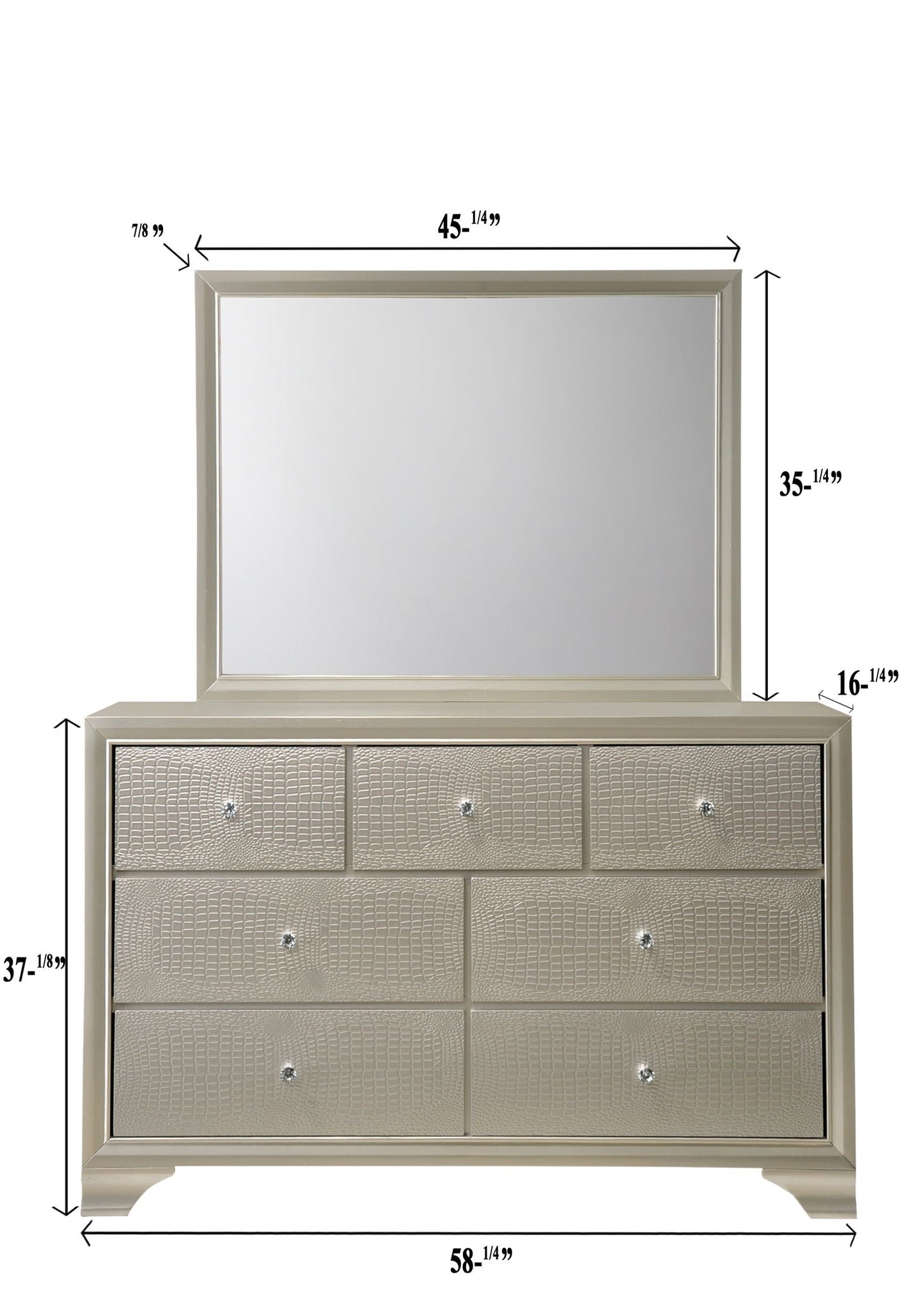 Lyssa - Dresser, Mirror Crown Mark