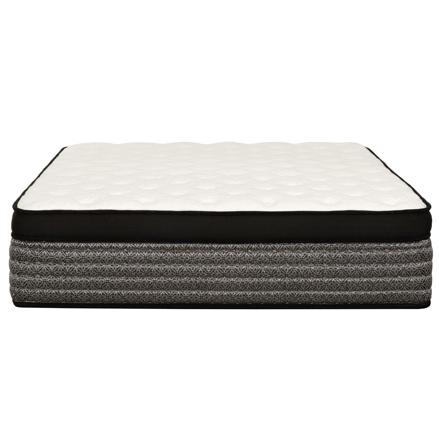 Premium 16" Queen Size Hybrid Mattress In A Box Plush Gel Memory Foam Top With Cooling Technology - Gray / White Daily Nest