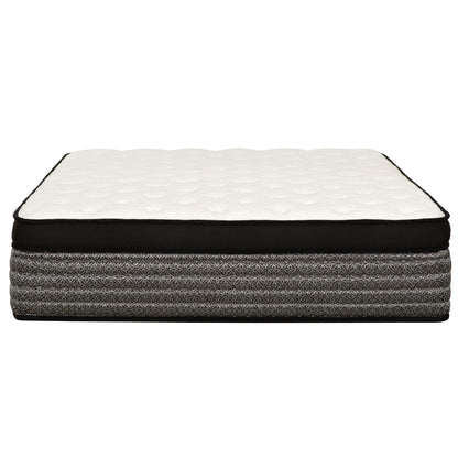 Premium 16" Queen Size Hybrid Mattress In A Box Plush Gel Memory Foam Top With Cooling Technology - Gray / White Daily Nest