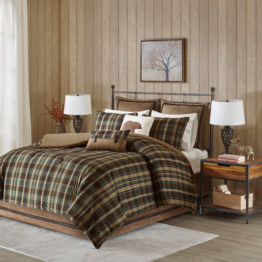 Hadley Plaid - King Oversized Cozy Spun Comforter Set - Multi Woolrich