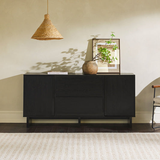 Scandi - Sideboard With Beveled Drawers Walker Edison