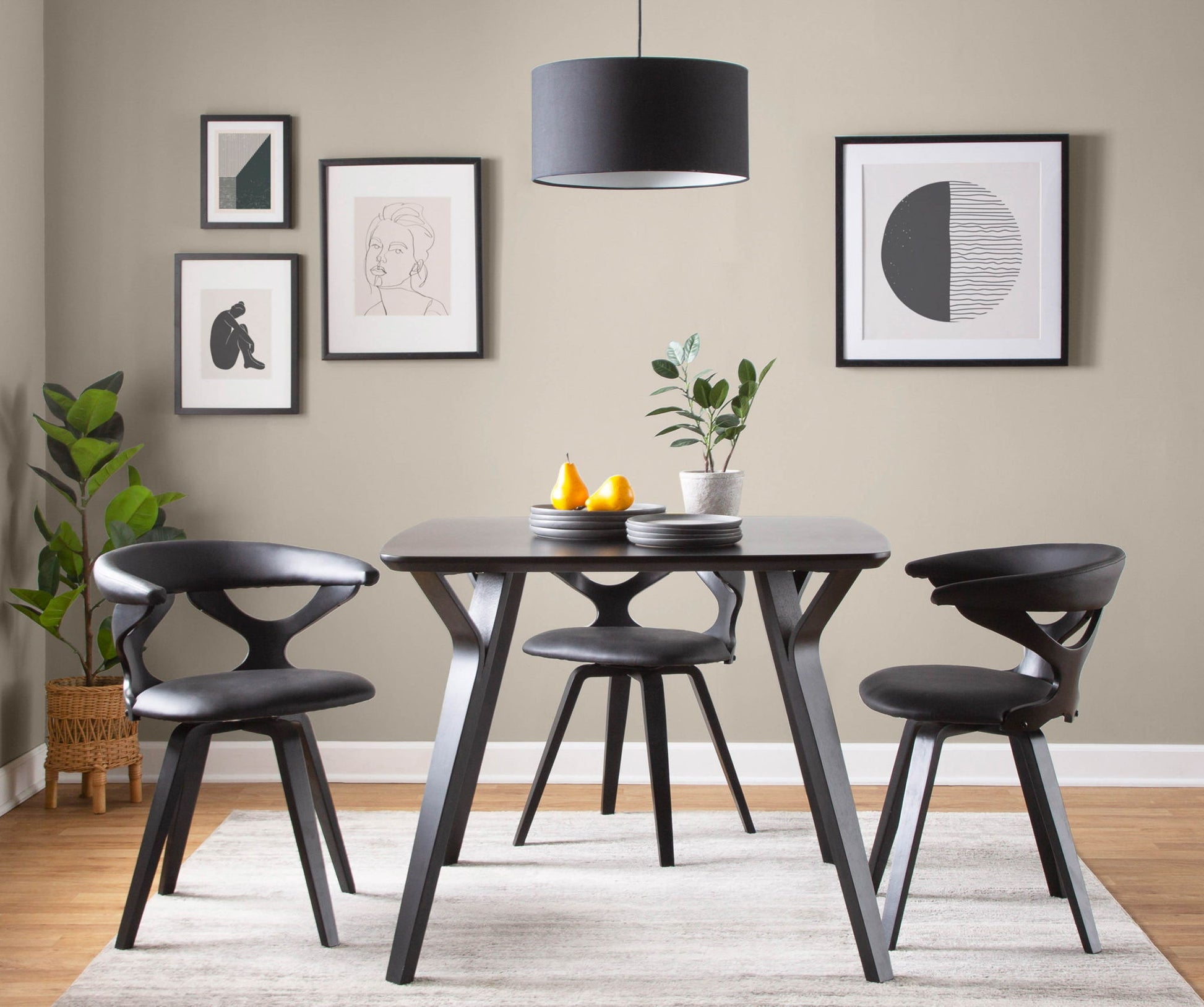 Gardenia - Mid-Century Modern Dining Chair With Swivel Lumi Source