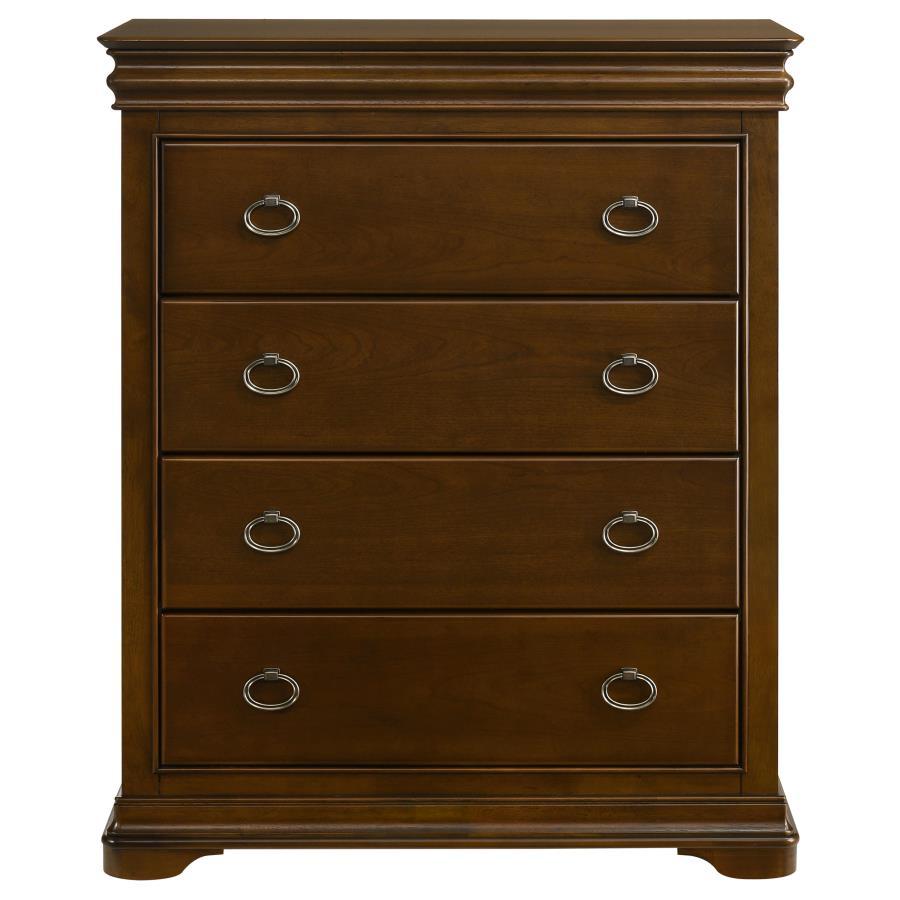 Garland - 4-Drawer Bedroom Chest Of Drawers - Brown Cherry Coaster Fine Furniture