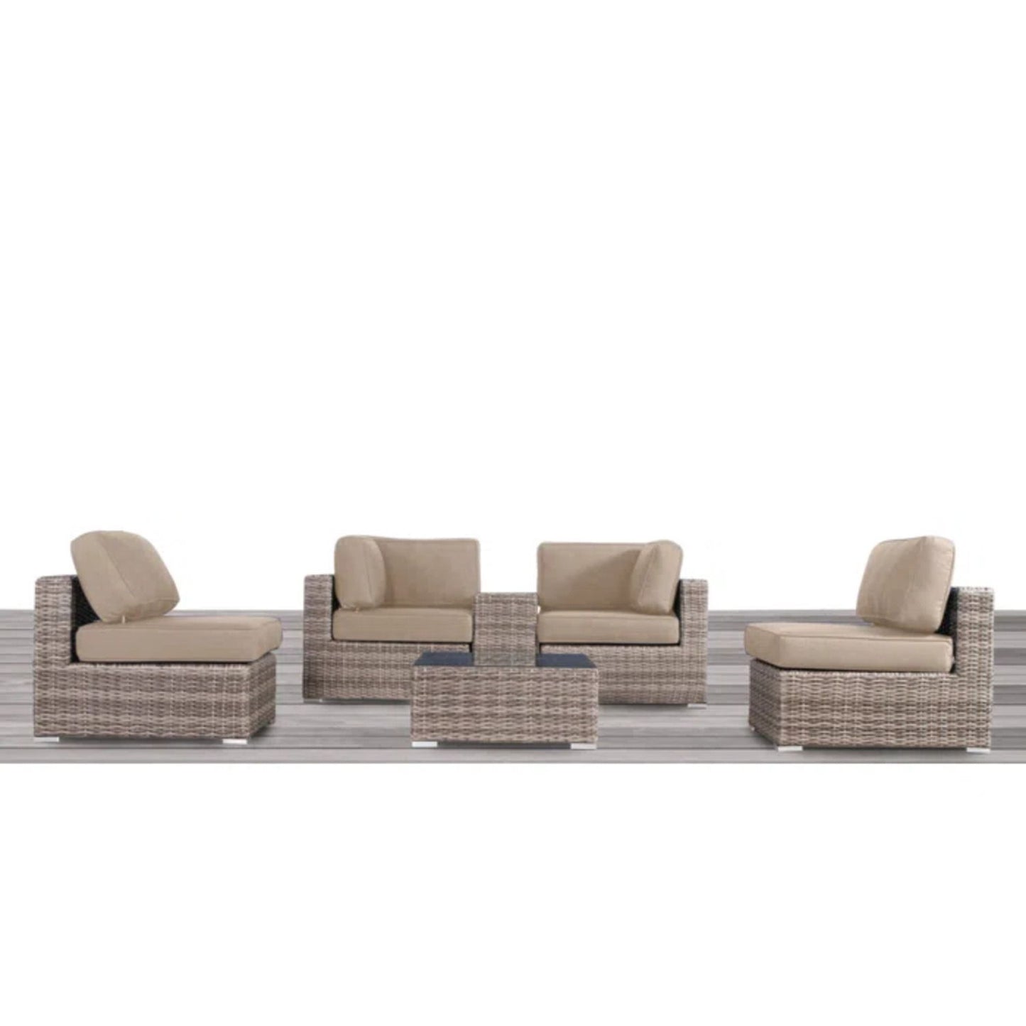 Outdoor Wicker Seating Group With Cushions LSI Patio Furniture