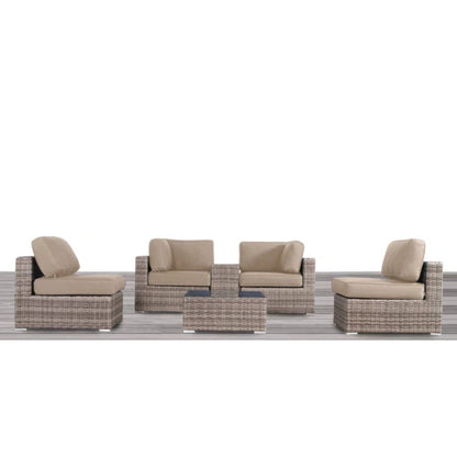 Outdoor Wicker Seating Group With Cushions LSI Patio Furniture