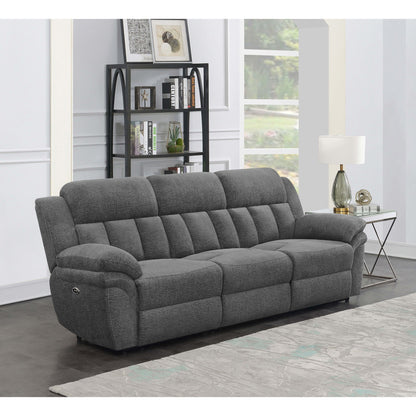 Divine - Upholstered Power Reclining Sofa - Charcoal Furniture Max