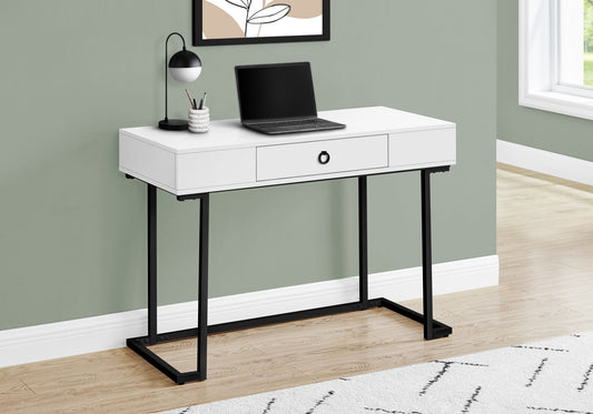 Computer Desk For Home Office, Glossy, Storage Drawer 8th Street