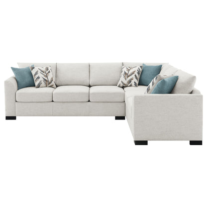 Radison - Upholstered Sectional Sofa With Hidden Sleeper - Greige Furniture Max