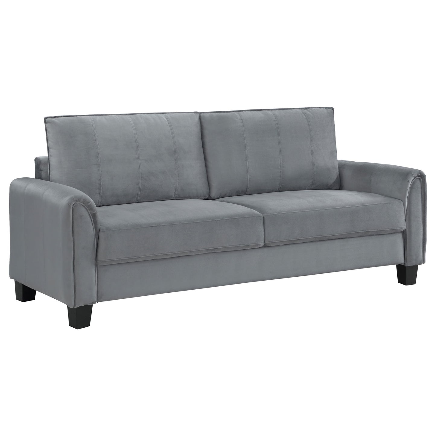 Dixon - Upholstered Sofa With Rounded Arms And Texture - Gray Furniture Max