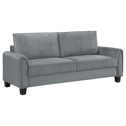 Dixon - Upholstered Sofa With Rounded Arms And Texture - Gray Furniture Max