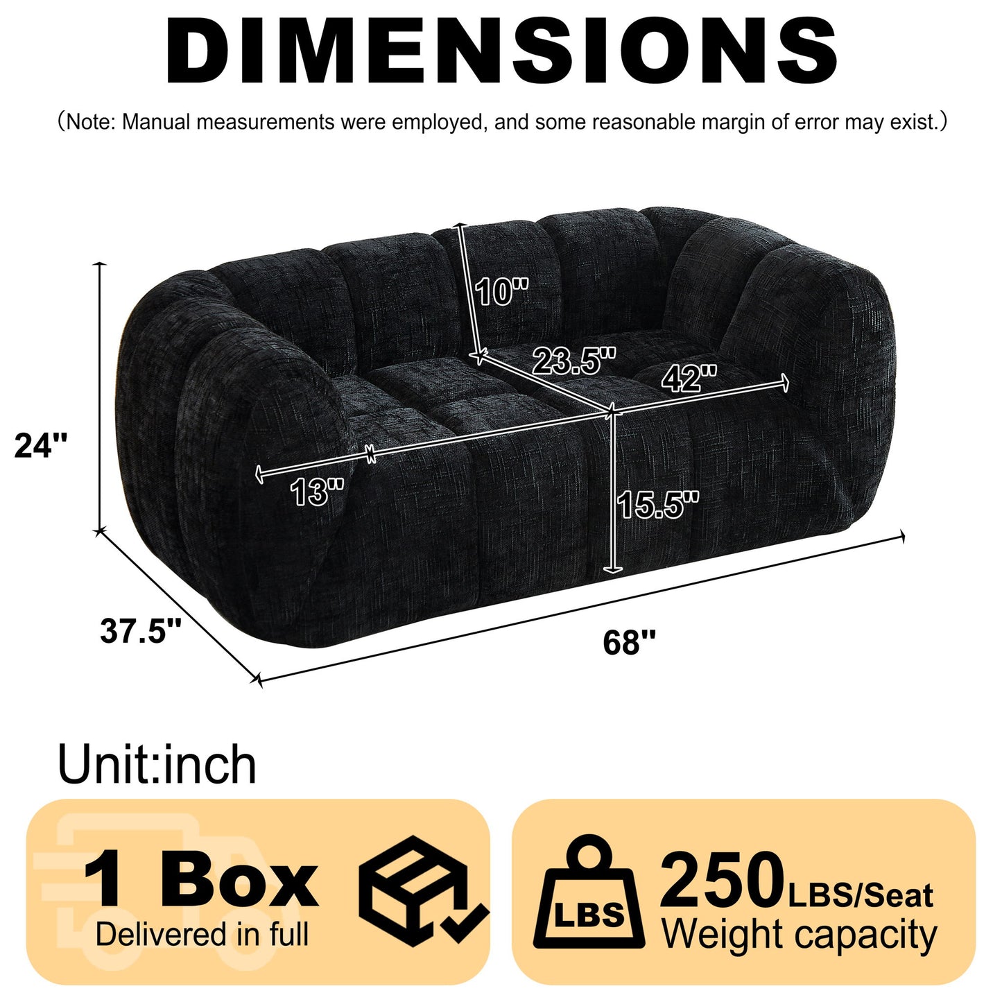 Quilted Cloud Sofa With Rounded Armrests And Piano Key Backrest Design Home Essentials