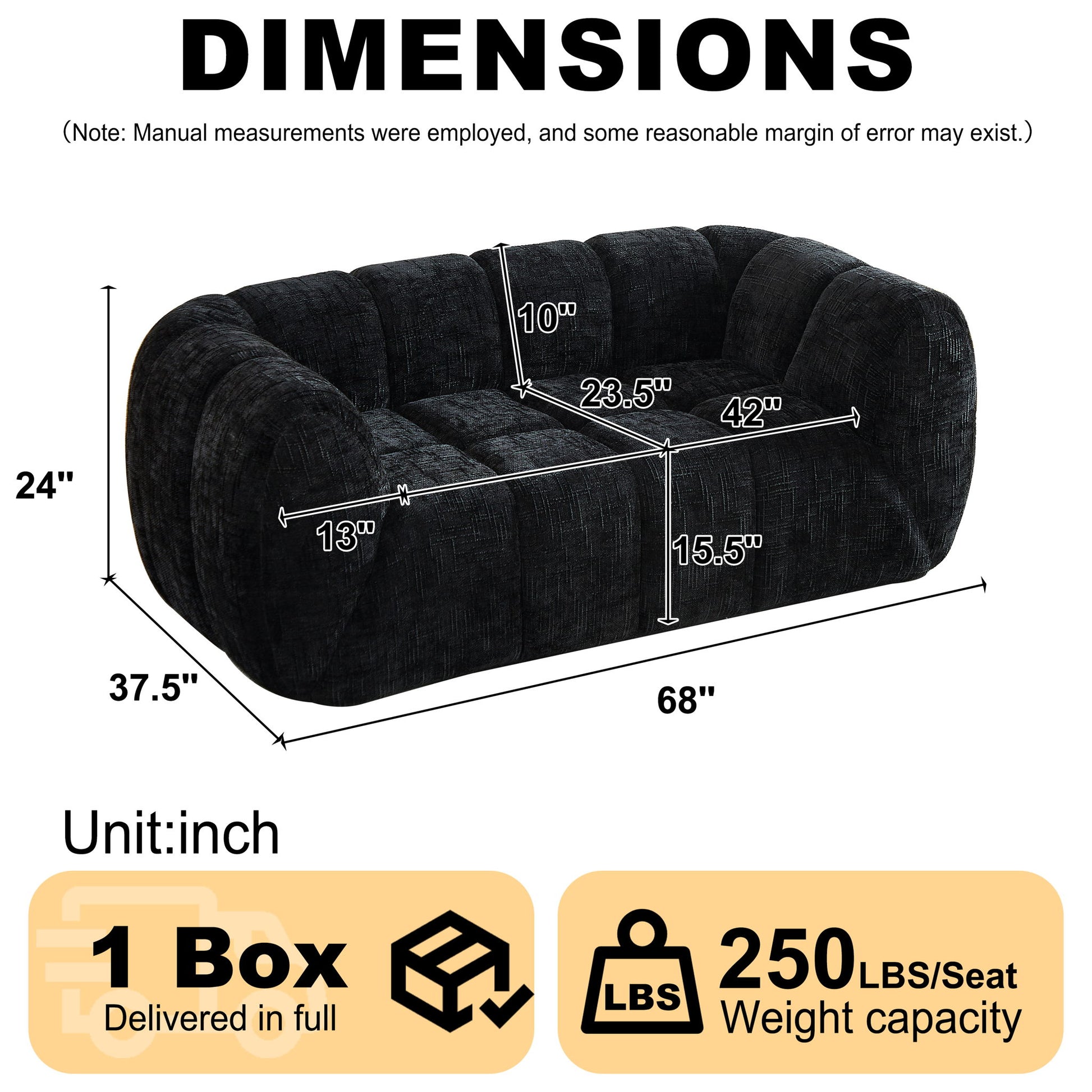 Quilted Cloud Sofa With Rounded Armrests And Piano Key Backrest Design Home Essentials