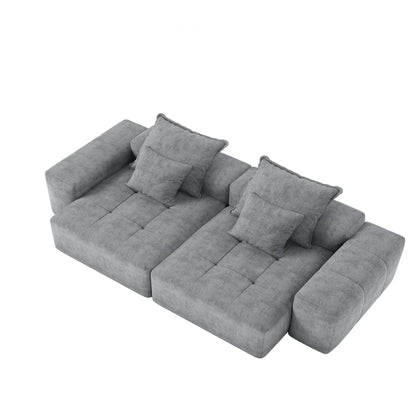Modern Oversized Diy Combination Modular Sectional Sofa With Pillows Home Essentials
