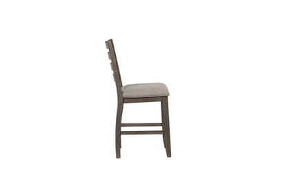 Counter Side Dining Stool With Ladder Back (Set of 2) - Gray Bernards Furniture