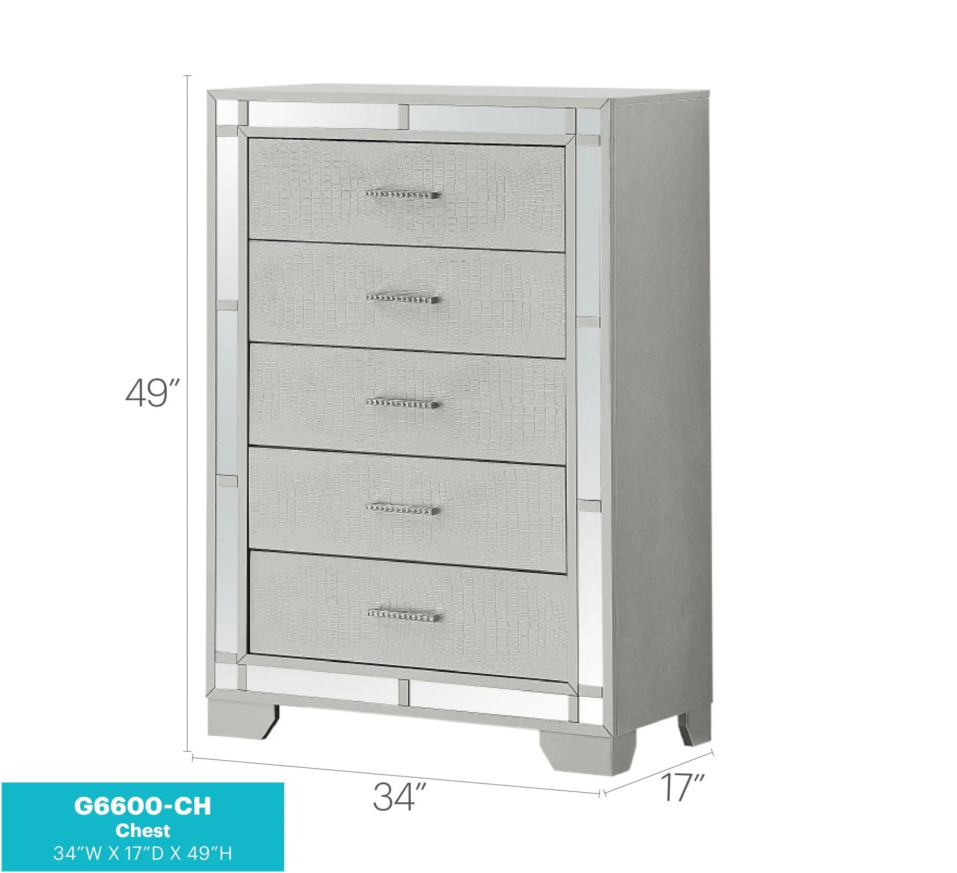 Madison - Chest - Silver Champagne Glory Furniture