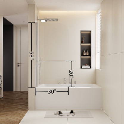 Bathtub Shower Door With 6mm Tempered Glass Daily Nest