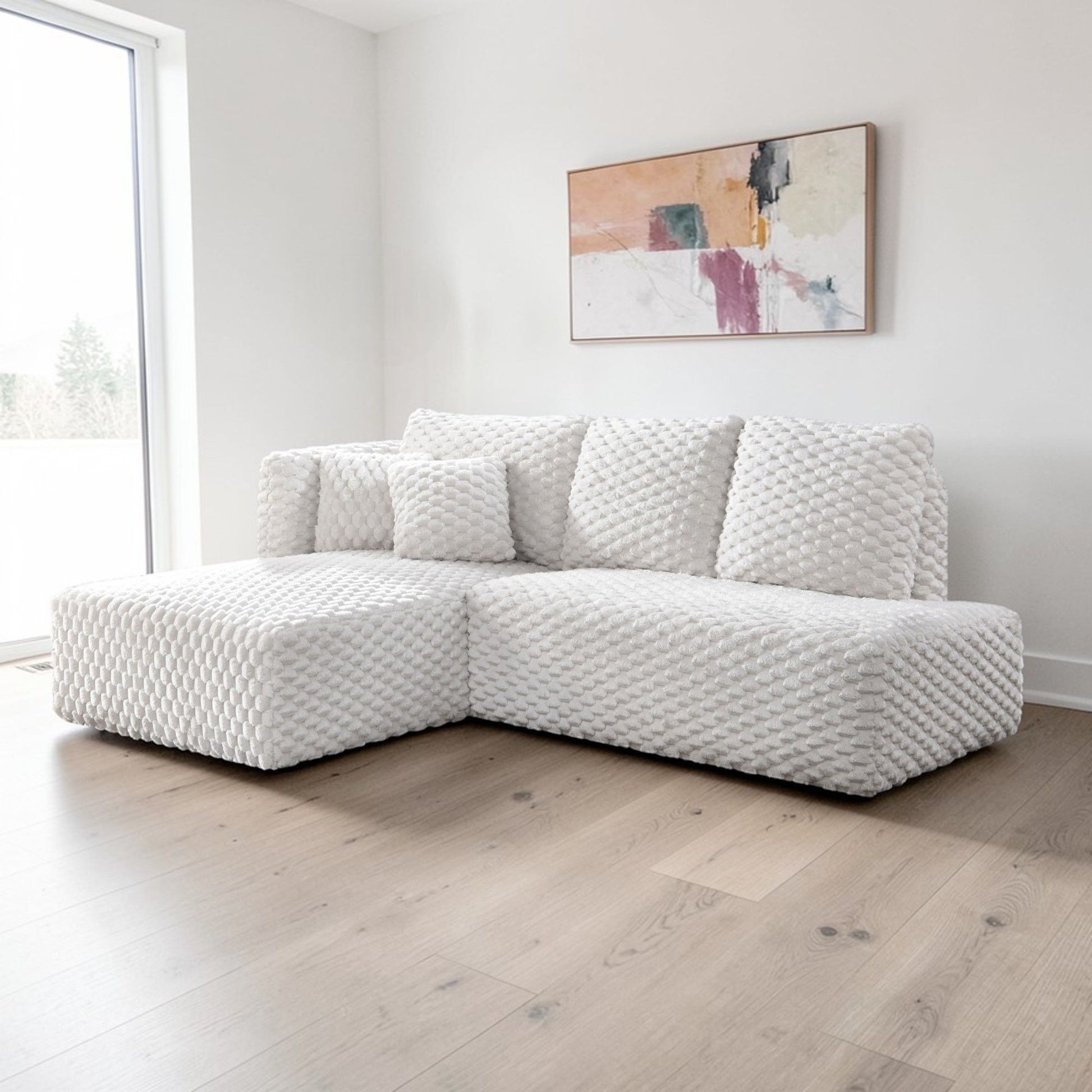 Manya - Sectional Sofa - Ivory Acme