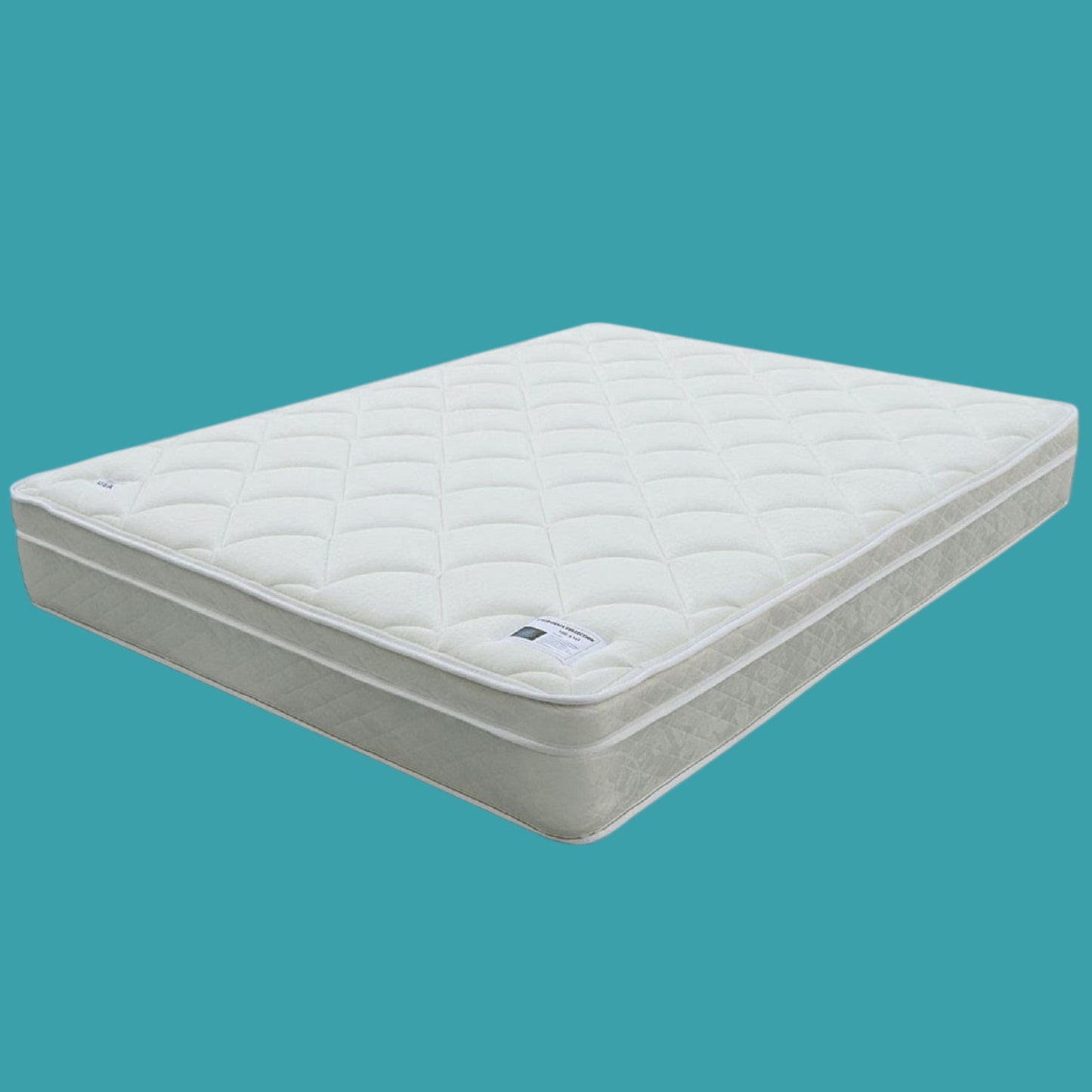 9" Size Bed Mattress With Bonnell Coil Inner Spring And 2.5" Euro Top Foam + Spring Material - White - Full Home Essentials