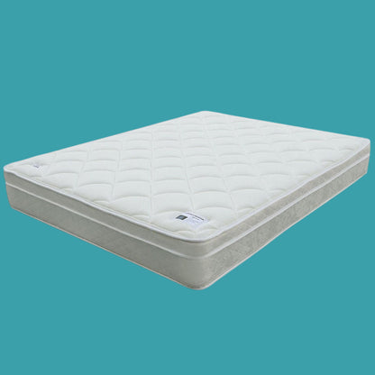 9" Size Bed Mattress With Bonnell Coil Inner Spring And 2.5" Euro Top Foam + Spring Material - White - Full Home Essentials