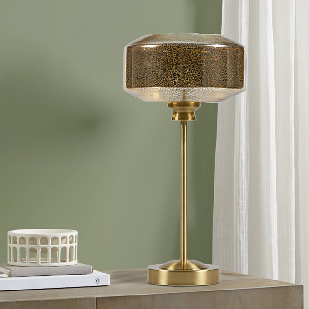 Lumivive - Mercury Glass Table Lamp - Gold