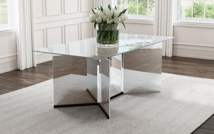 Emery - Rectangular Mirrored Dining Table - Silver Coaster Fine Furniture