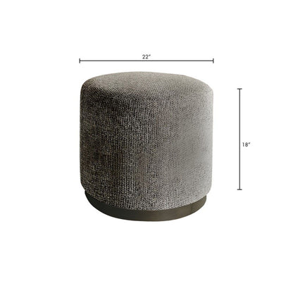Oval Accent Ottoman - Brown JLA