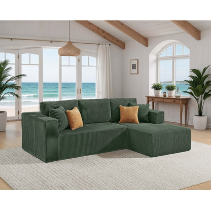 L - Shape Full Compressed Upholstered Sectional Home Essentials
