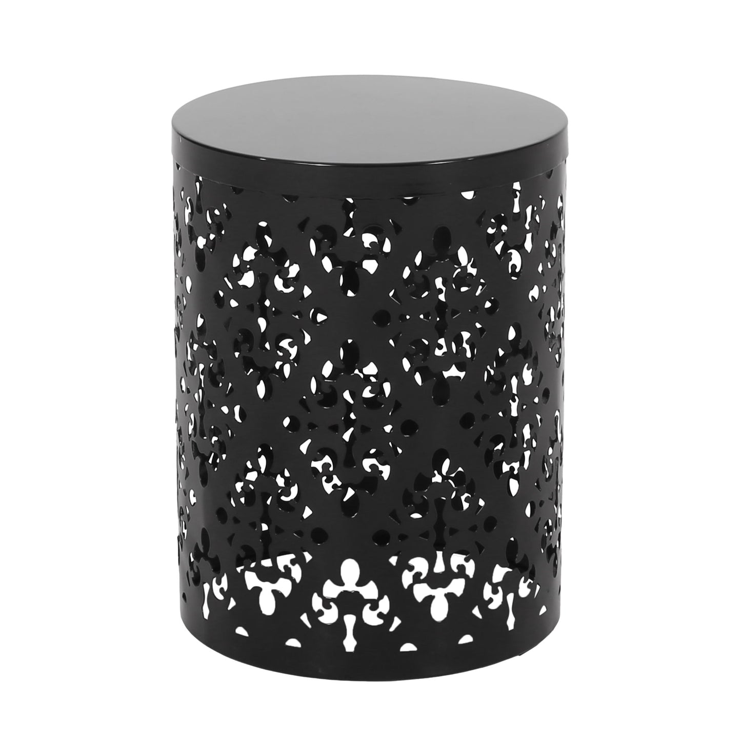 Outdoor Metal Modern Design End Table Noble House