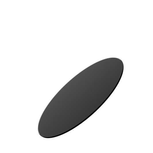 20" Round Tempered Glass Table Top Glass 1 / 4" Thick Round Polished Edge - Black Home Essentials