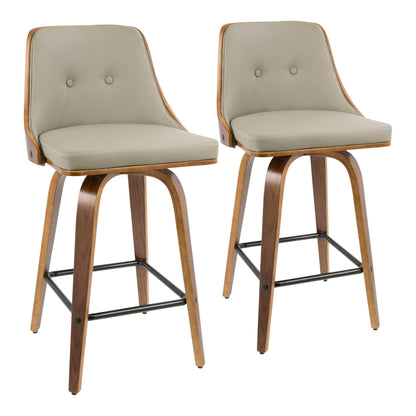 Gianna - Mid Century Modern Counter Stool (Set of 2) Lumi Source