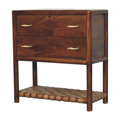 Regency - Woven 2 Drawer Nightstand - Brown Artisan Furniture
