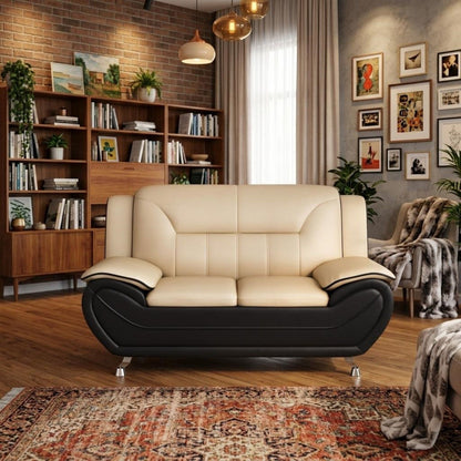 3 Piece Sofa Set, Upholstered Living Room Furniture - Camel US Pride