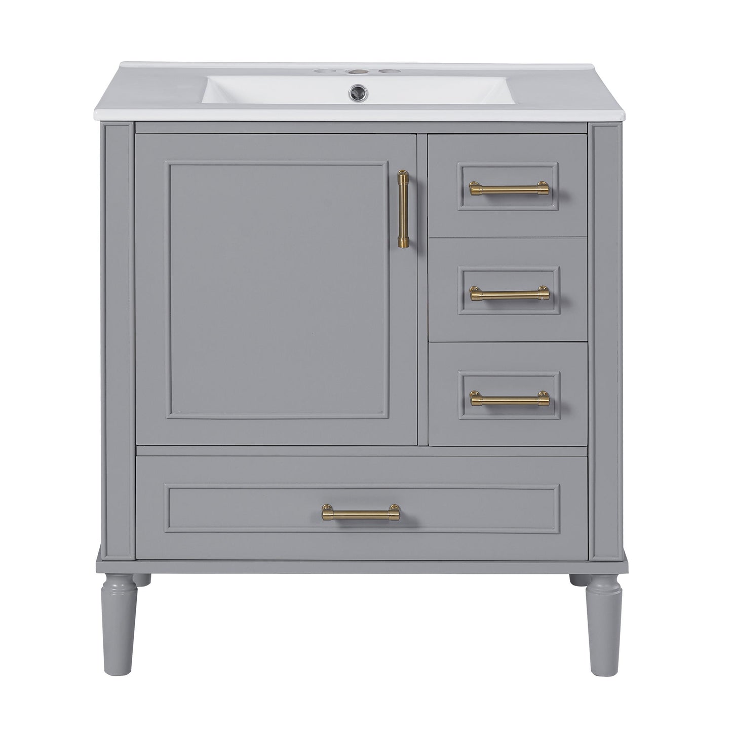 Traditional Bathroom Vanity Set With Soft Close Doors Hearth and Haven