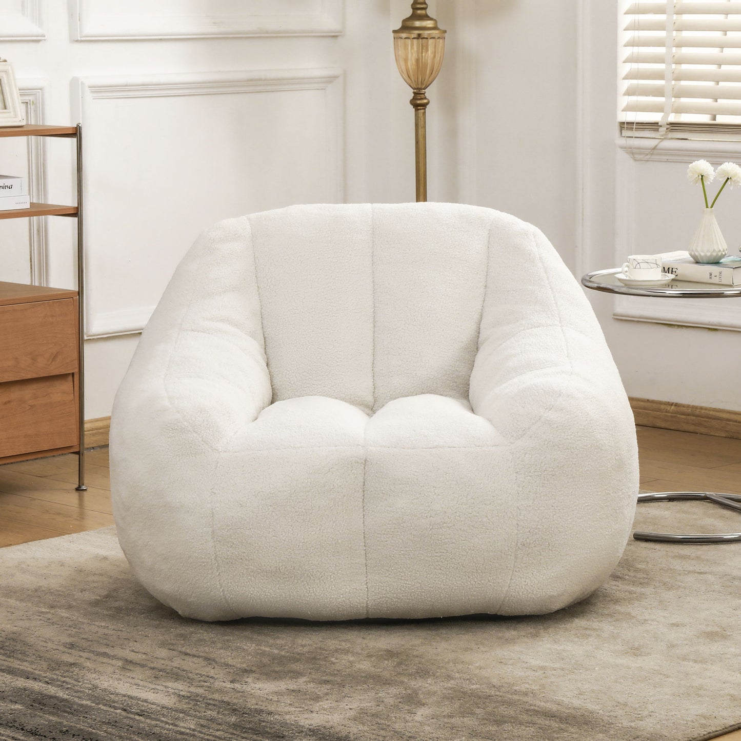 Comfy Bean Bag Chair With Memory Foam Filler, Tufted Soft Home Essentials